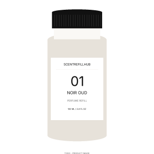 Noir Oud 01 — TODO product photography Noir Oud 100ml perfume refill bottle — TODO image