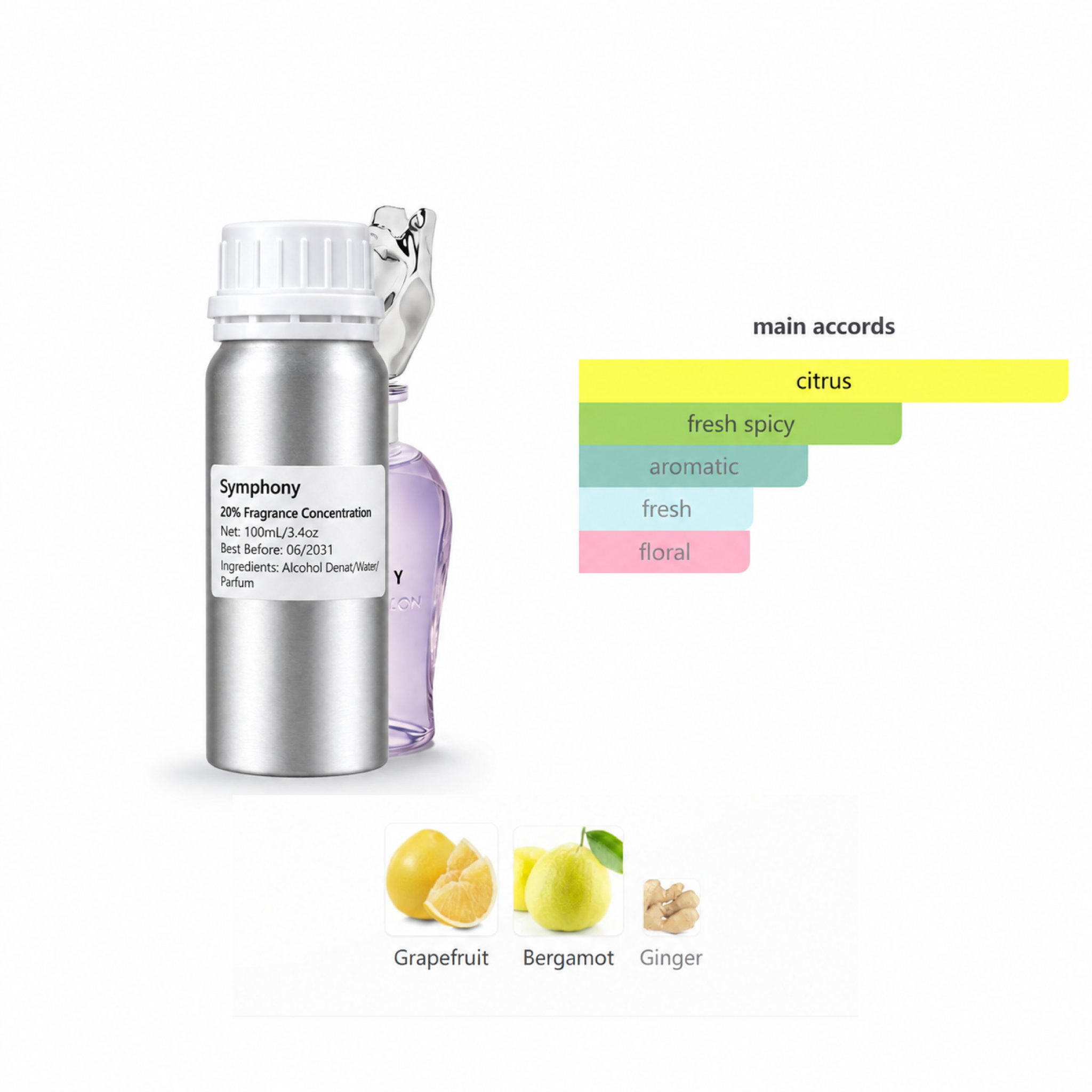 Inspired by Symphony perfume refill bottle