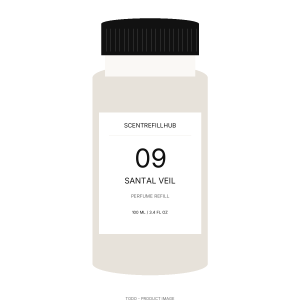 Santal Veil 09 — TODO product photography Santal Veil 100ml perfume refill bottle — TODO image